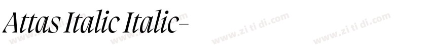 Attas Italic Italic字体转换